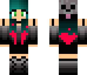 black bear girl with pink tips