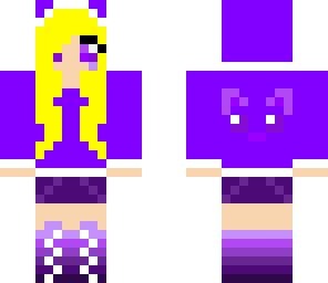 sweet violet-blue cat girl