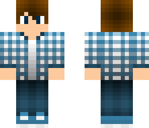 blue plaid boy