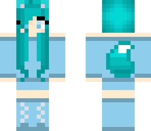 wolf girl blue