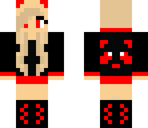 black and red panda girl