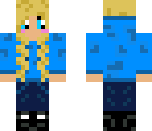blue hoodie girl