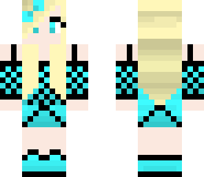 cute blue checker girl