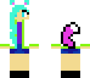blue cat girl