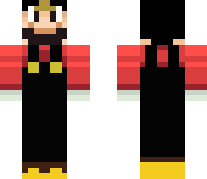 black hat and black suit mario
