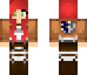 red haired aot girl