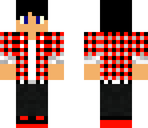 boy in red checked shirt