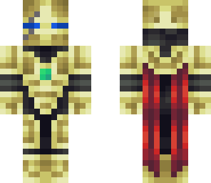 gold knight with scar