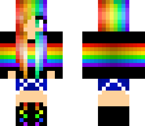 rainbow hoodie girl