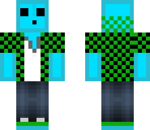 blue slime in a hoodie