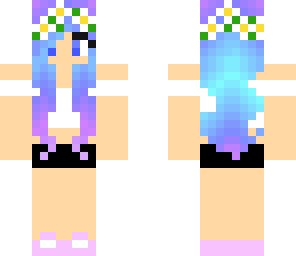 rainbow girl with flowers