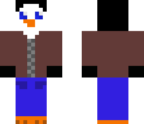 pinguin whith winter clothes