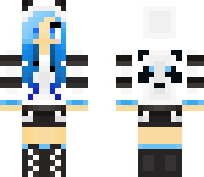 blue panda girl