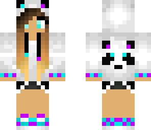 purple and blue panda