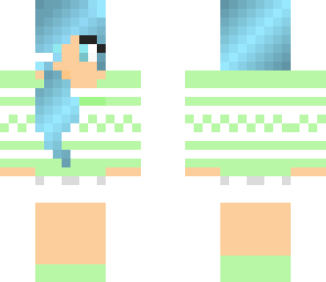 green and blue girl