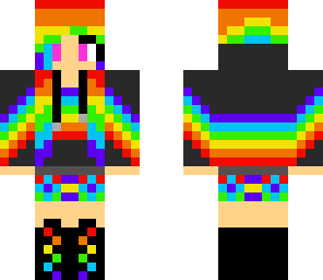 rainbow girl hoodie