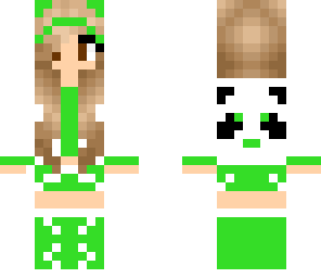 green panda girl
