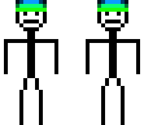 stickman with hat