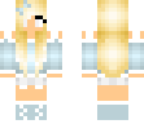 really cute blond herobrine girl