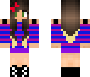 pink and blue striped girl