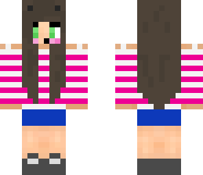 pink summer cat girl