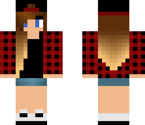 plaid ombre girl
