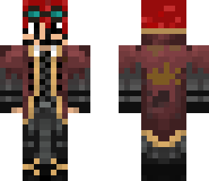 steampunk red hair and bandana