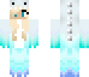 blue ombre dino girl