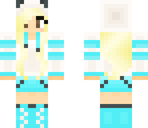 turquoise panda girl