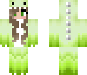 green ombre dino girl