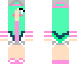 blue hair tomboy