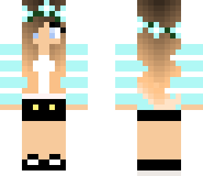 neon blue flower crown girl