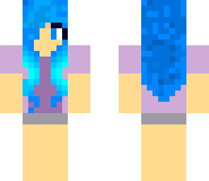 cute blue haired girl