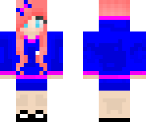 pink and blue hoodie girl