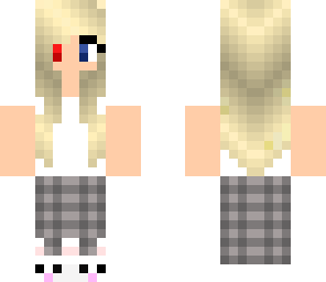 pajama girl with red and blue eyes