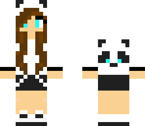 brown hair panda girl