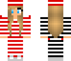 red and black jail girl