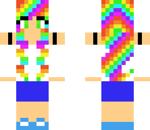 rainbow hair girl