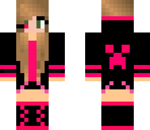 cute pink creeper gamer girl