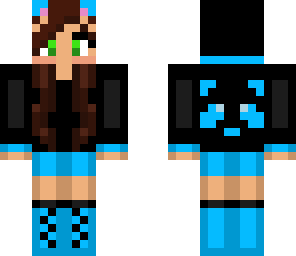 brunette panda girl