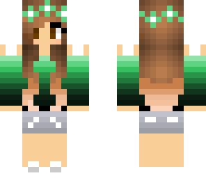 cute dip died green girl