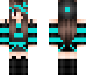 beanie girl with brown and blue hair