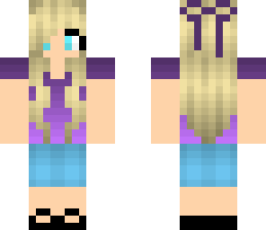 purple ombre girl