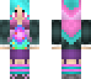 sea punk rainbow hair girl