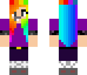 rainbow skater girl
