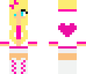 blonde pink heart