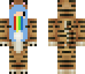 barfing rainbow pixel tiger