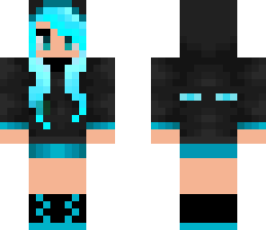 cute blue hair girl