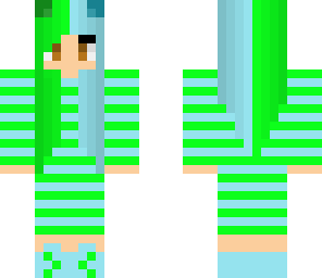 blue green girl