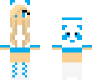 blue panda girl